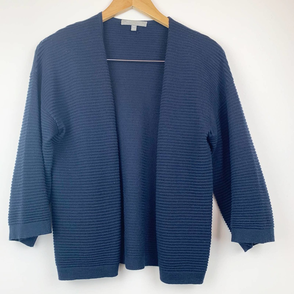 Neiman Marcus Pure Cashmere Open Front Cardigan XS